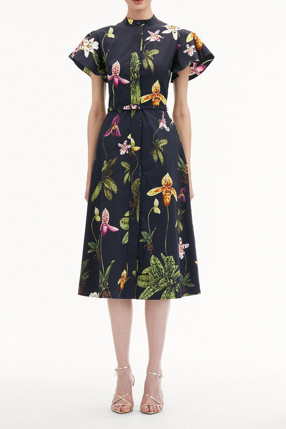 sachin and babi light blue dress Short Sleeve Orchid Midi Dress
