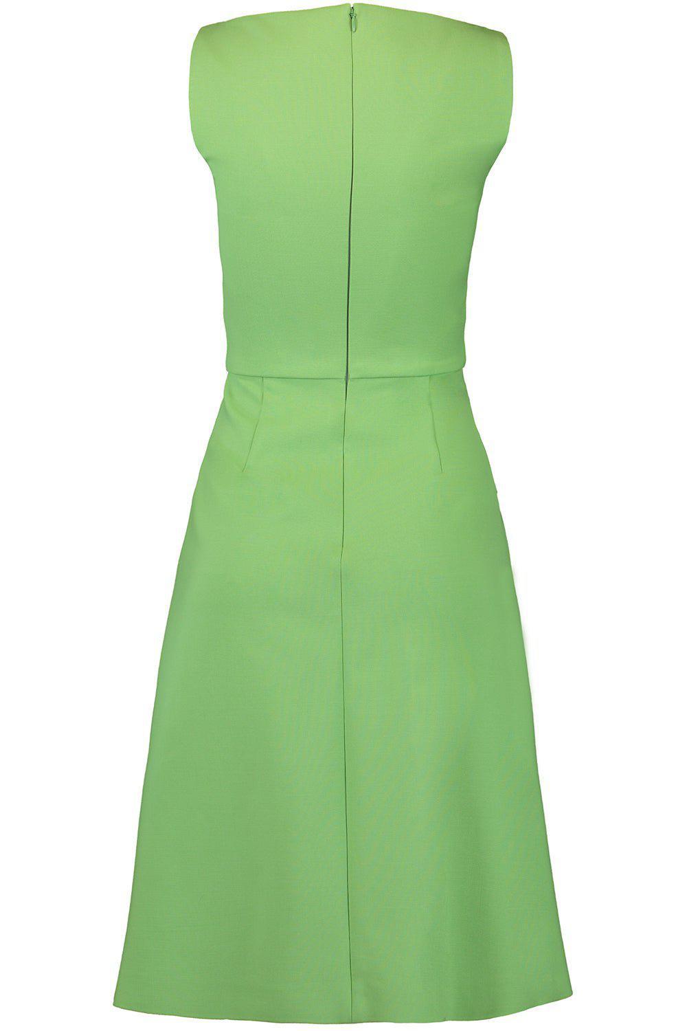 OSCAR DE LA RENTA-Sleeveless Inverted Button Dress-