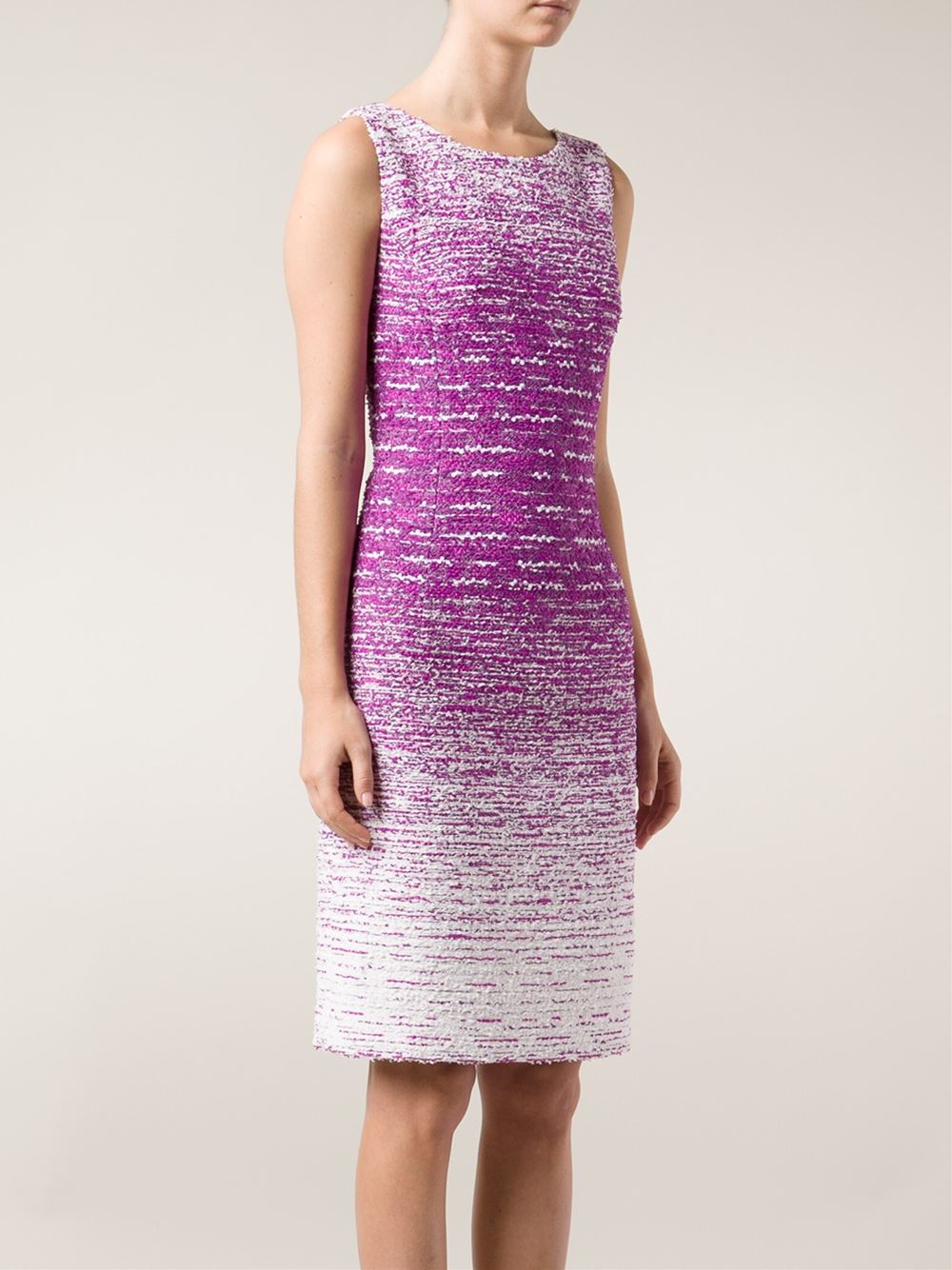 OSCAR DE LA RENTA-Textured Tweed Pencil Dress-