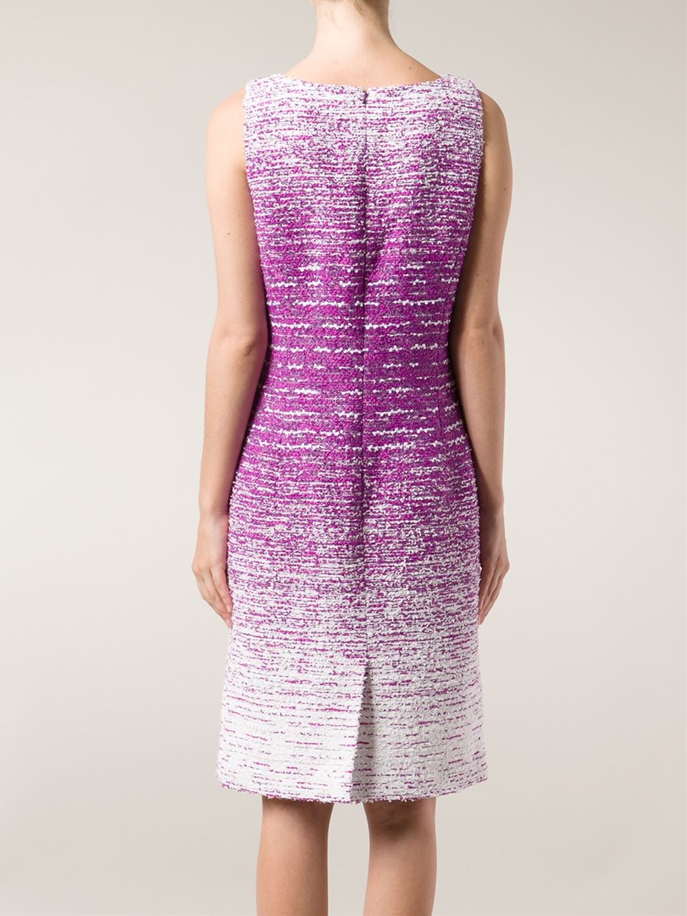 OSCAR DE LA RENTA-Textured Tweed Pencil Dress-
