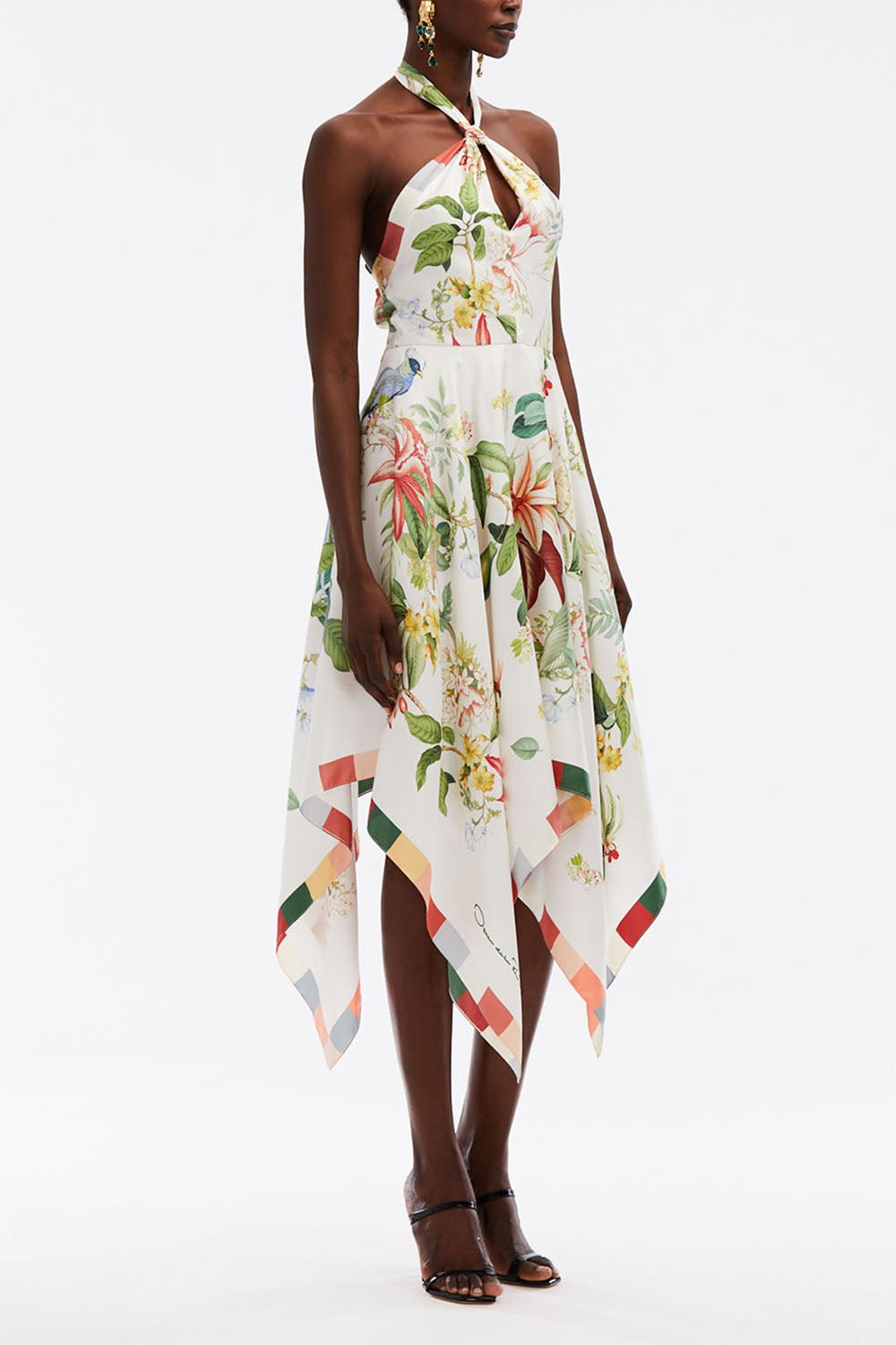 OSCAR DE LA RENTA-Halter Neck Dress-