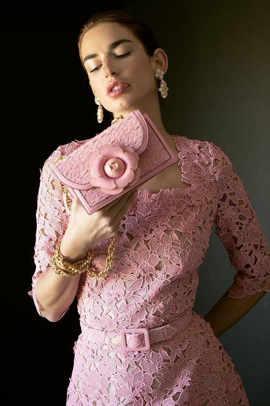 Floral Guipure Lace Midi Dress | OSCAR DE LA RENTA Marissa Collections Floral Guipure Lace Midi Dress | OSCAR DE LA RENTA Marissa Collections
