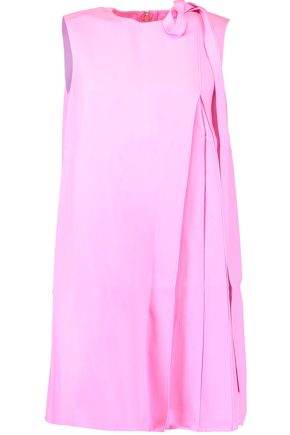 OSCAR DE LA RENTA-Bow-Embellished Crepe Mini Dress-PINK