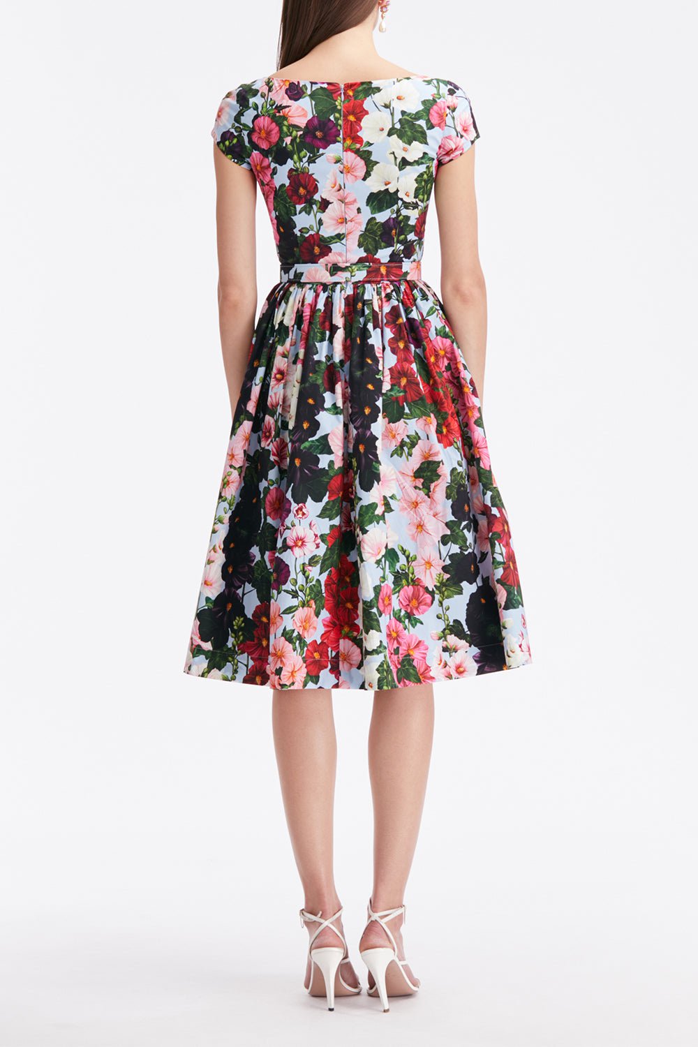OSCAR DE LA RENTA-Scoopneck Midi Dress-