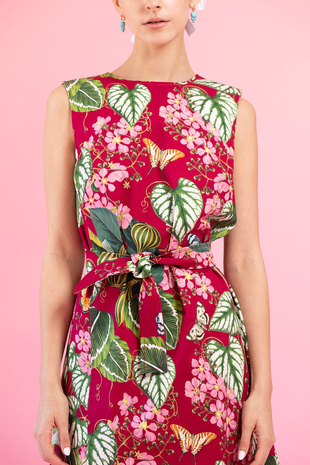 OSCAR DE LA RENTA-Botanical Cotton Twill Dress-