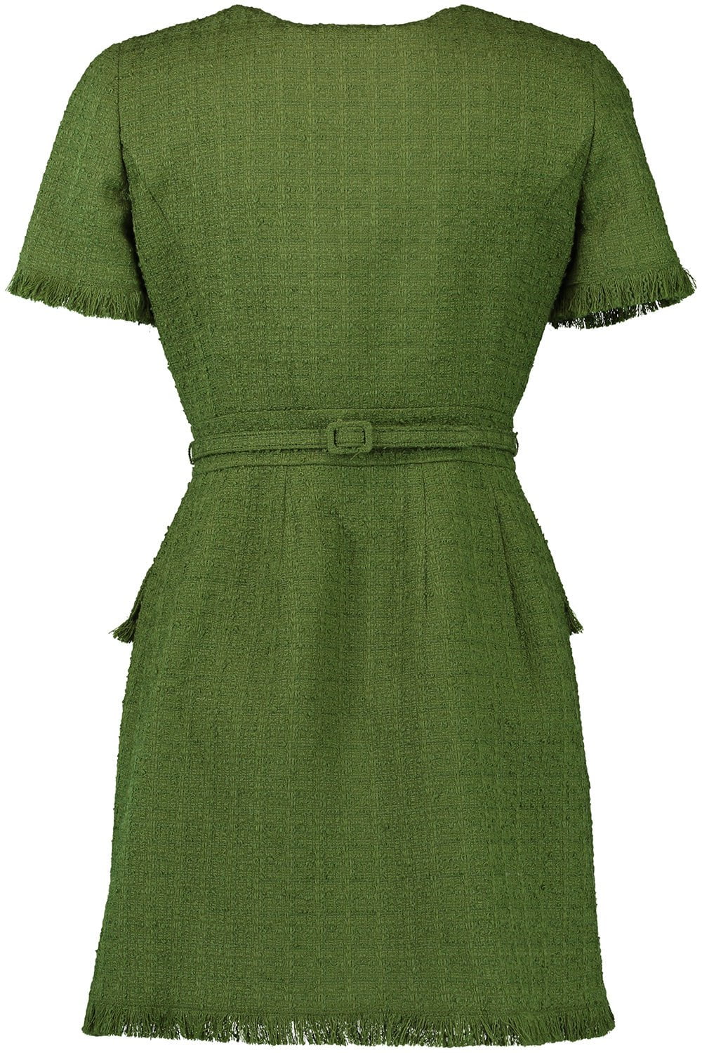 OSCAR DE LA RENTA-Short Sleeve Pocket Dress-