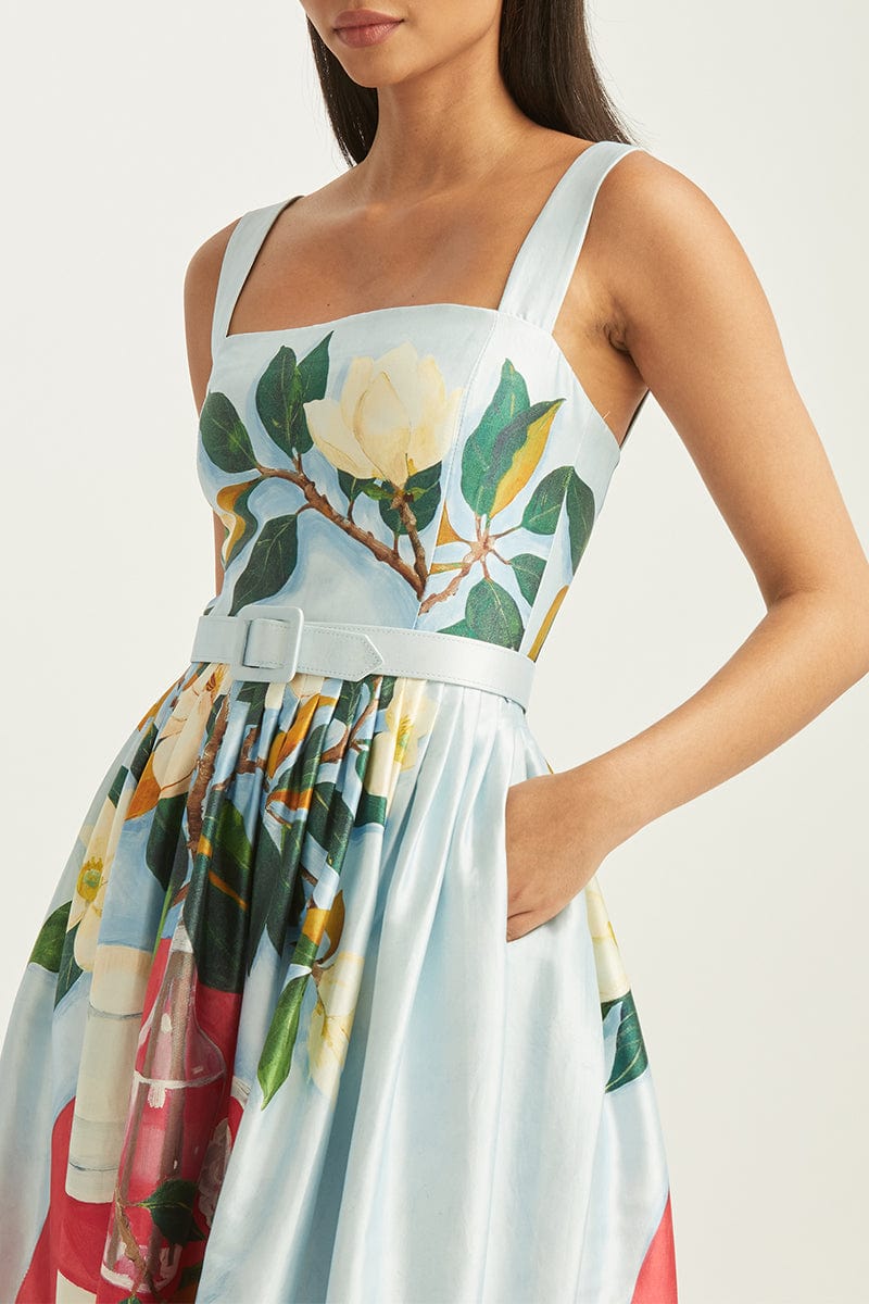OSCAR DE LA RENTA-Painted Mikado Tank Dress-