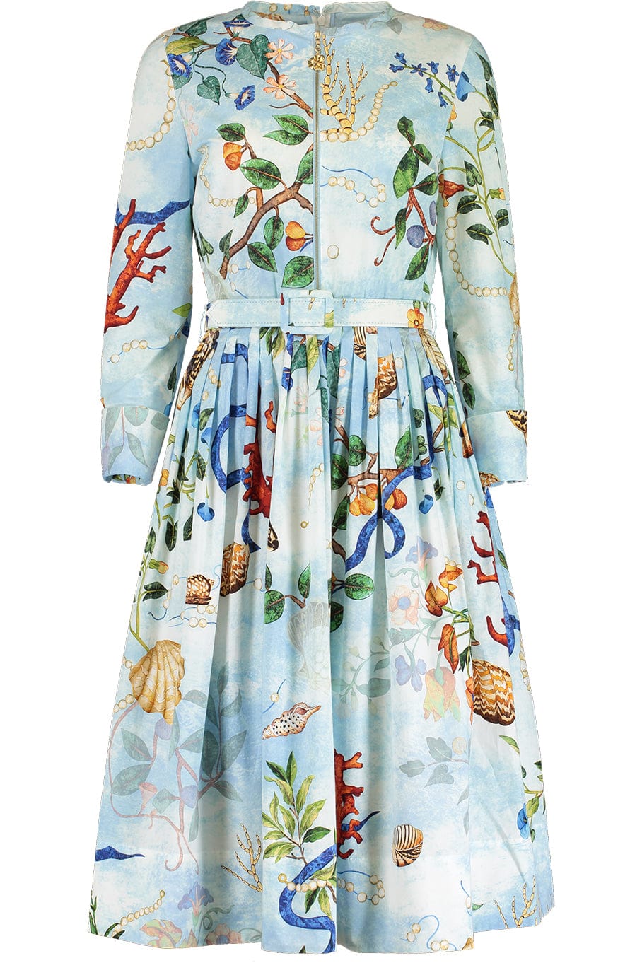 OSCAR DE LA RENTA-Zip Front Pietre Dure Dress-