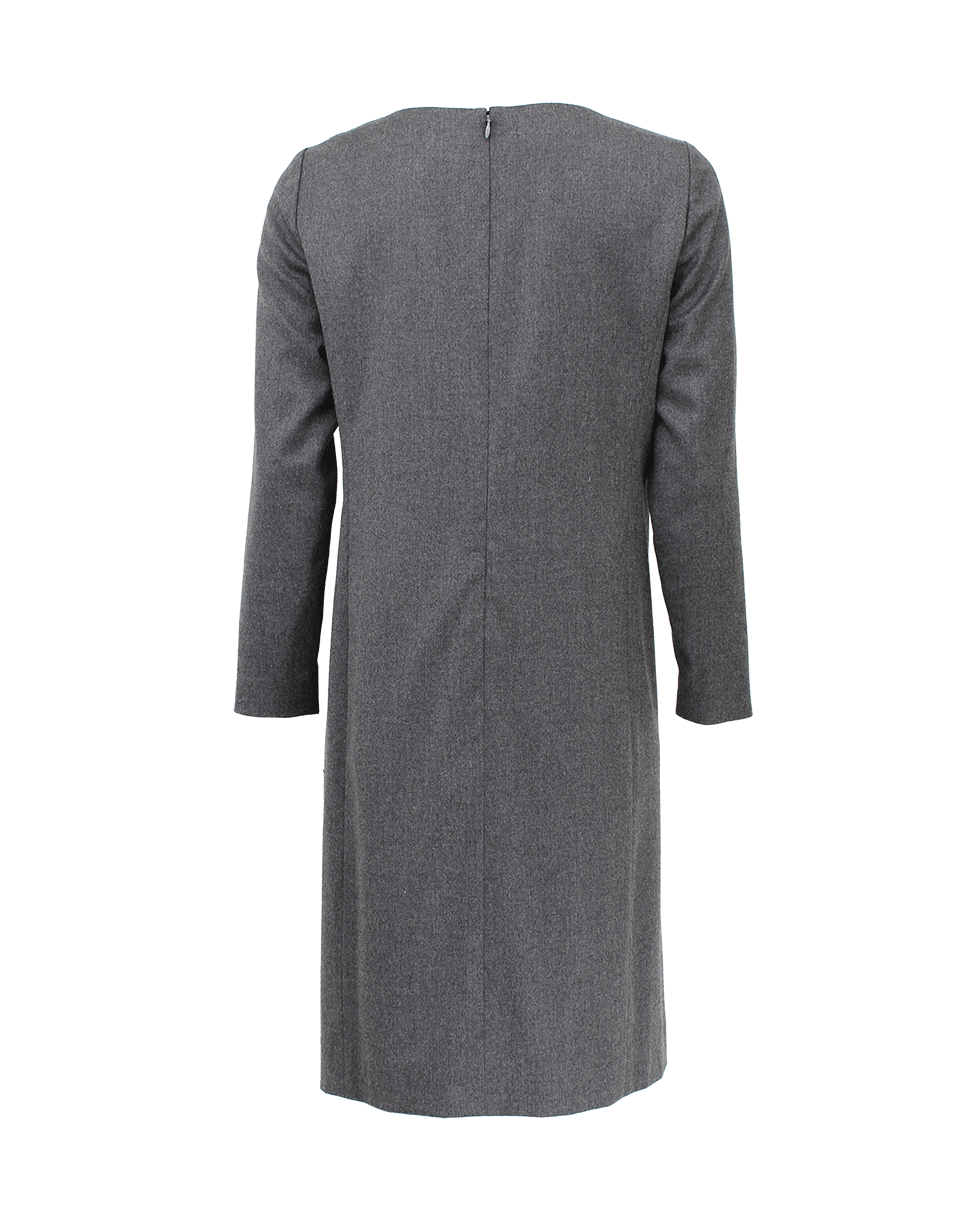 OSCAR DE LA RENTA-Bracelet Sleeve Shift Dress-STEEL