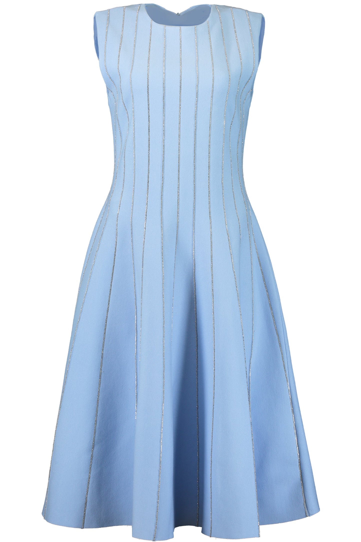 OSCAR DE LA RENTA-Sleeveless Crystal Embroidered Dress-TANZA