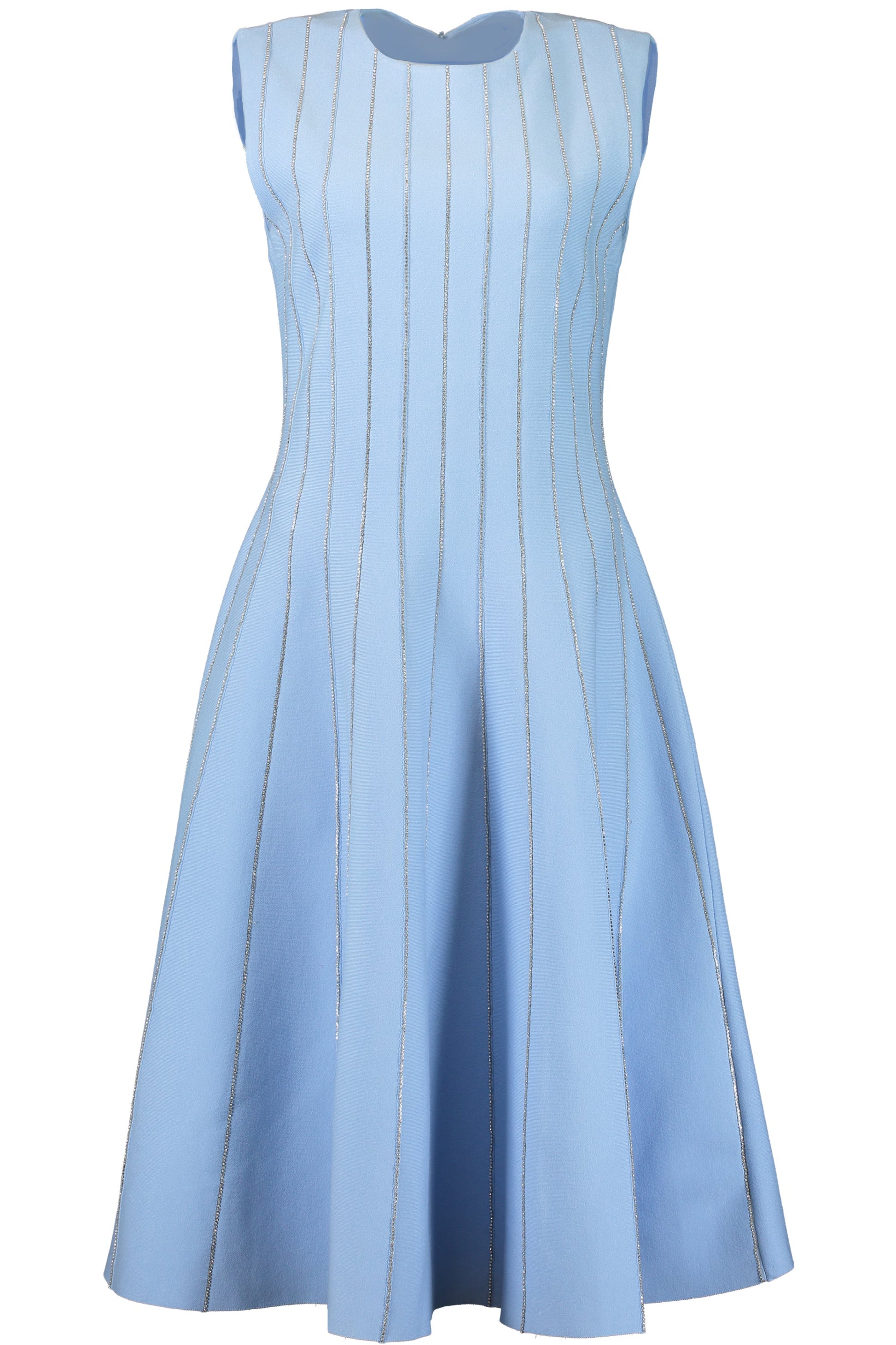 OSCAR DE LA RENTA-Sleeveless Crystal Embroidered Dress-TANZA