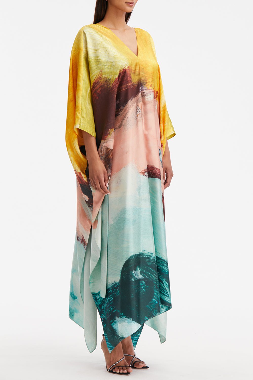 OSCAR DE LA RENTA-Abstract Landscape Caftan-