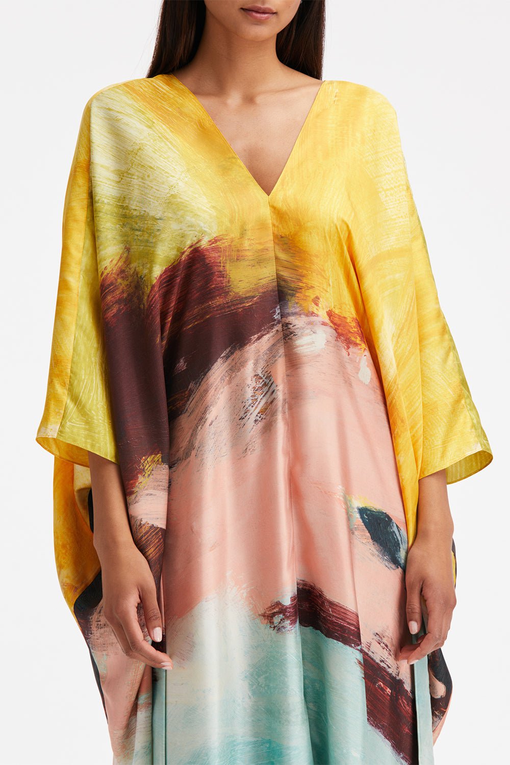 OSCAR DE LA RENTA-Abstract Landscape Caftan-