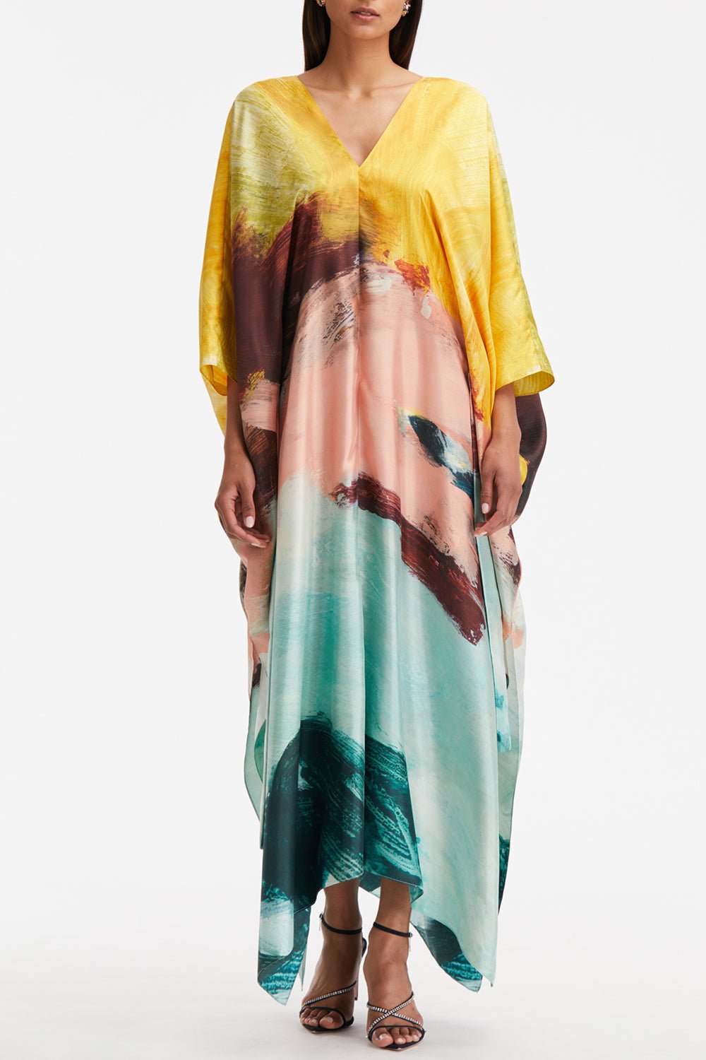 OSCAR DE LA RENTA-Abstract Landscape Caftan-