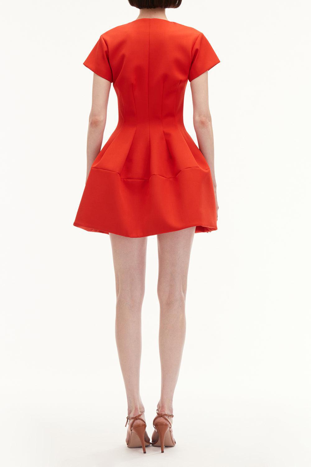 OSCAR DE LA RENTA-Cap Sleeve Mini Dress-