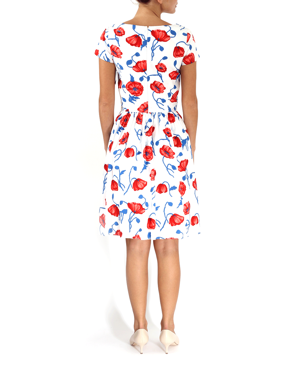 OSCAR DE LA RENTA-Tossed Poppy Dress-