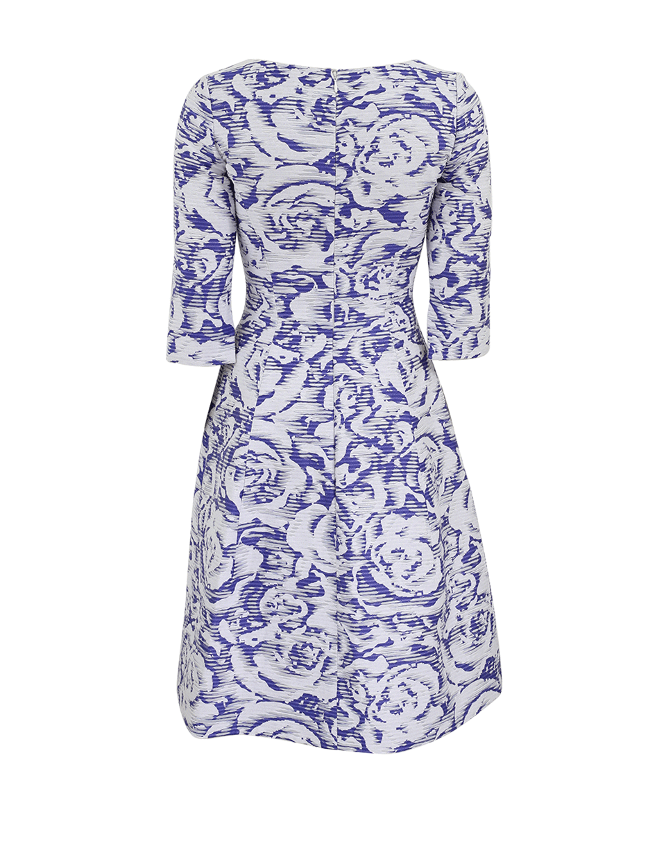 OSCAR DE LA RENTA-Ribbon Jacquard Dress-