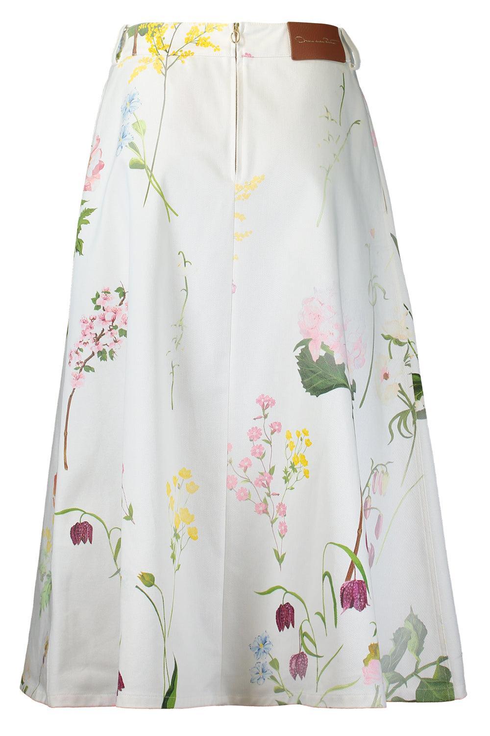 Mixed Botanical Denim Skirt-WHITE-4-CLOTHINGDRESSCASUAL-OSCAR DE LA RENTA