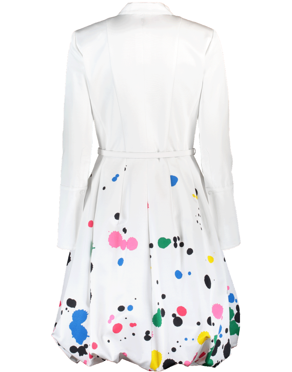 OSCAR DE LA RENTA-Paint Splatter Dress-WHITE