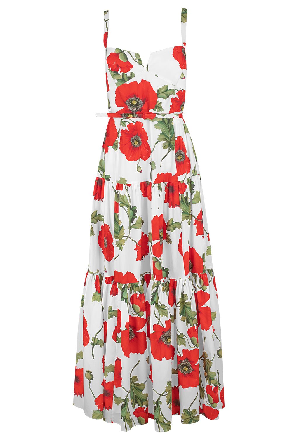 OSCAR DE LA RENTA-Poppy Tiered Maxi Dress-