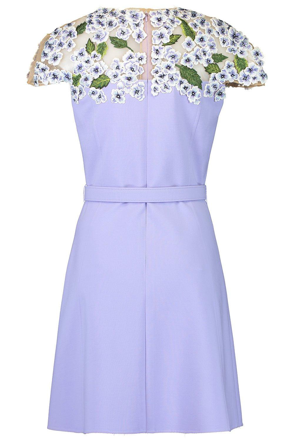 Hydrangea Embroidered Mini Dress