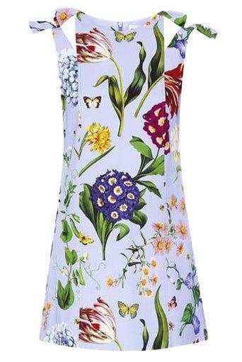 OSCAR DE LA RENTA-Floral Shift Dress-