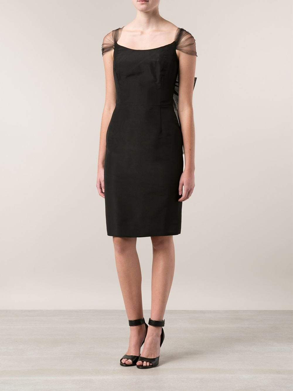 OSCAR DE LA RENTA-Pencil Dress With Tulle Bow-