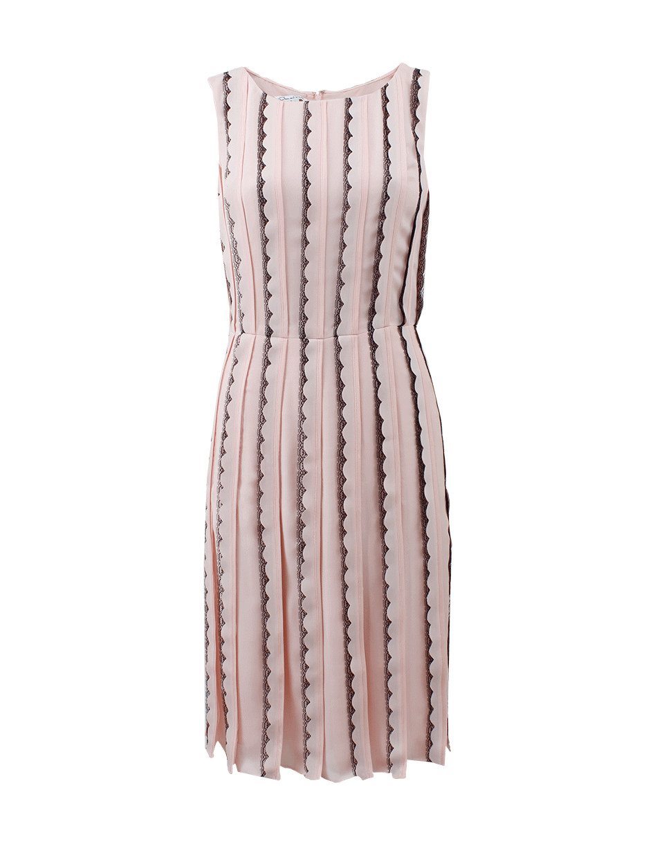 OSCAR DE LA RENTA-Lace Embroidered Dress-BLUSH