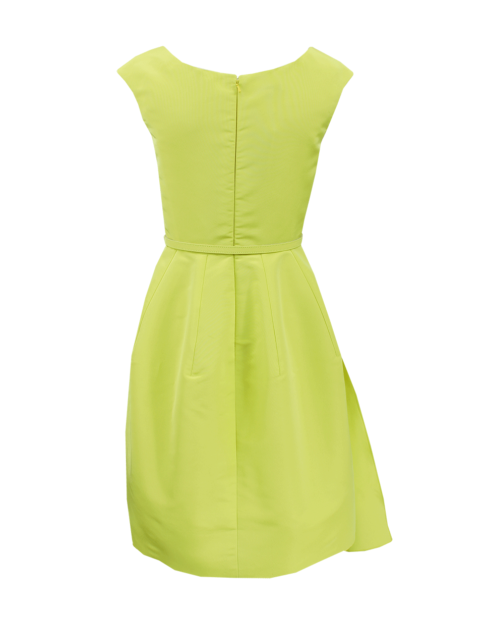 OSCAR DE LA RENTA-Full Skirt Dress With Belt-