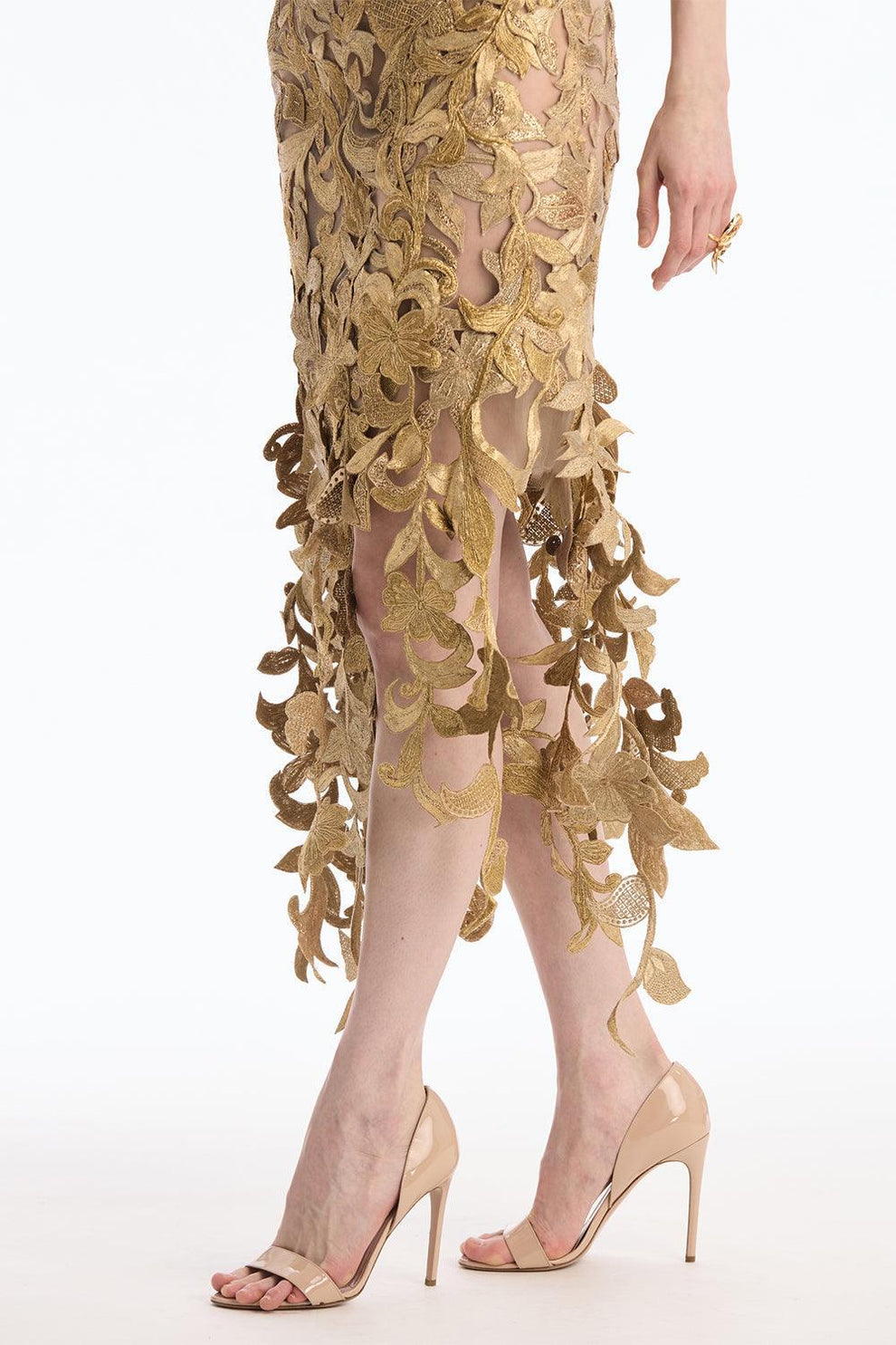 oscar de la renta cocktail dress Sleeveless Corded Florals vendor sale pv comfortable experience for the MillyBridal Sparkly Corset Bodycon Size:X Small (0-2)