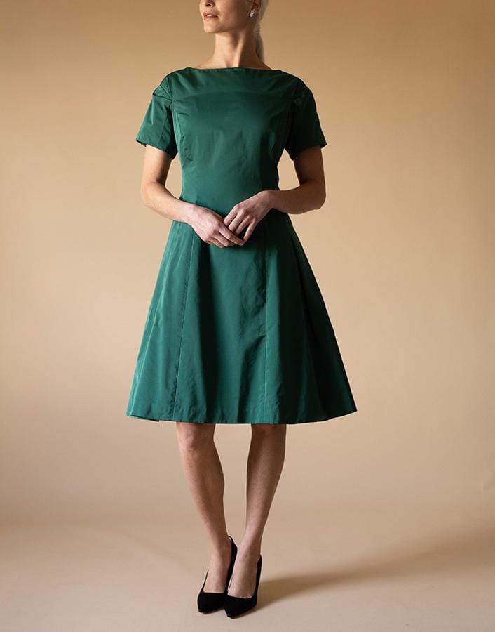 OSCAR DE LA RENTA-Taffeta Cocktail Dress-GREEN