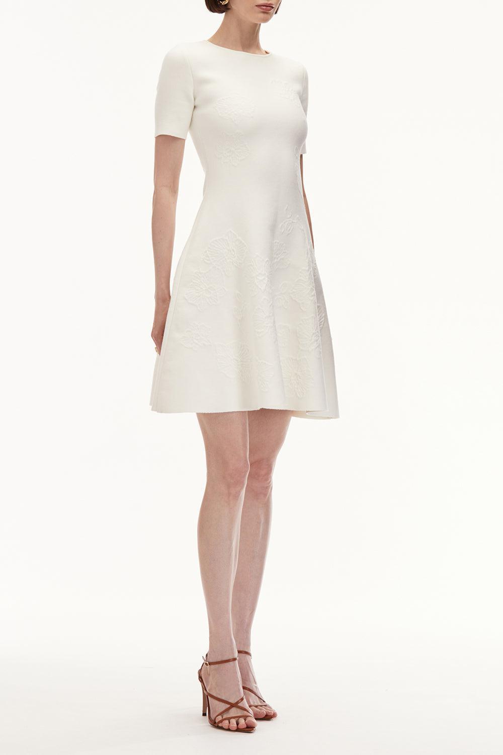 OSCAR DE LA RENTA-Orchid Fit And Flare Dress-