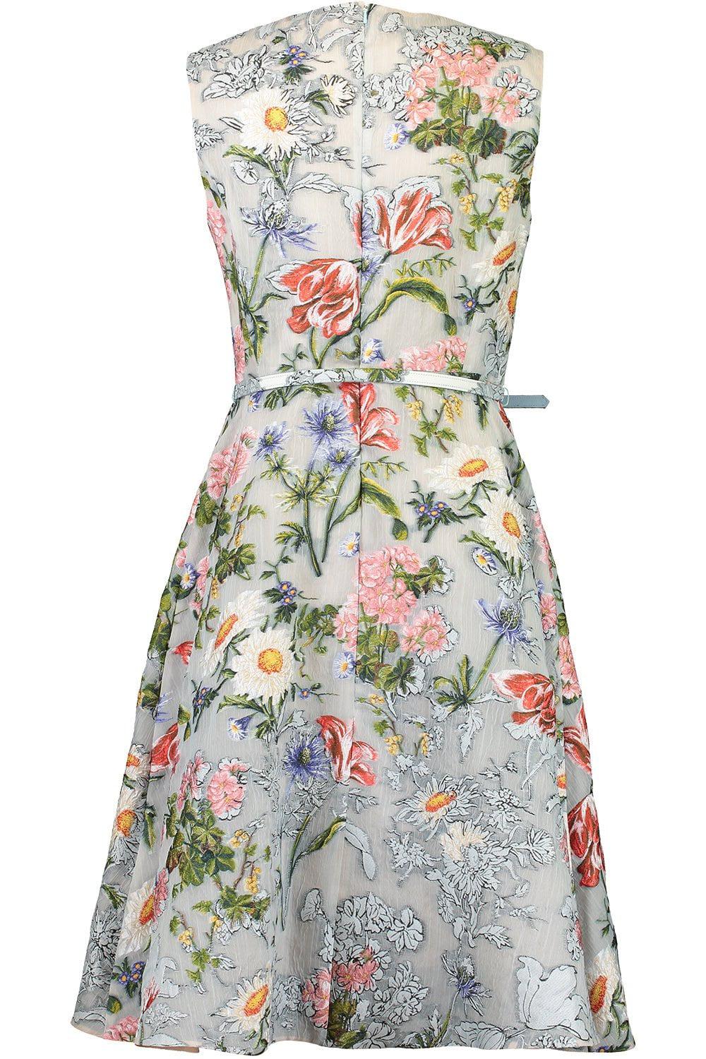 OSCAR DE LA RENTA-Sleeveless Cocktail Dress-