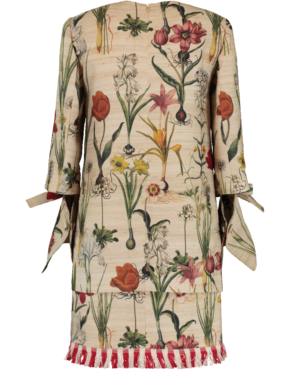 OSCAR DE LA RENTA-Flower Harvest Print Dress-