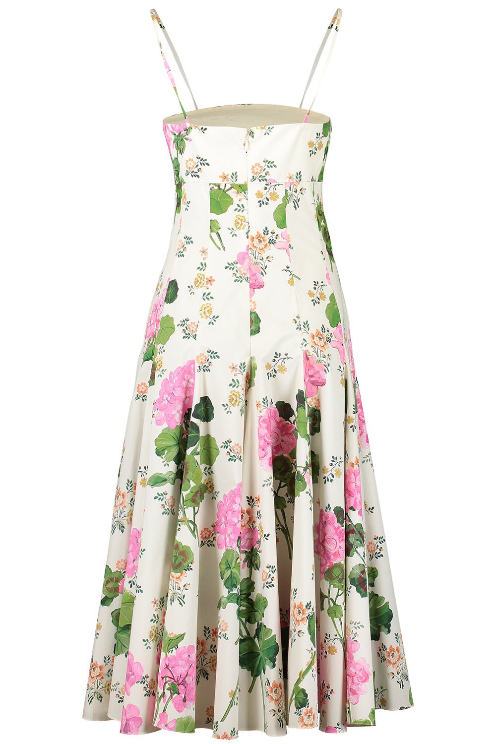 OSCAR DE LA RENTA-Sleeveless Wallpaper Midi Dress-PNKMULTI
