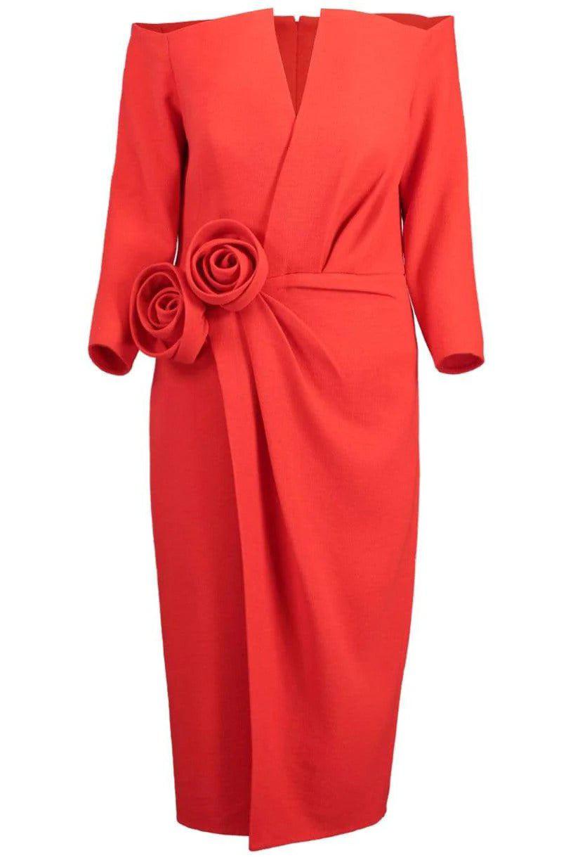 OSCAR DE LA RENTA-Rosette Cocktail Dress-