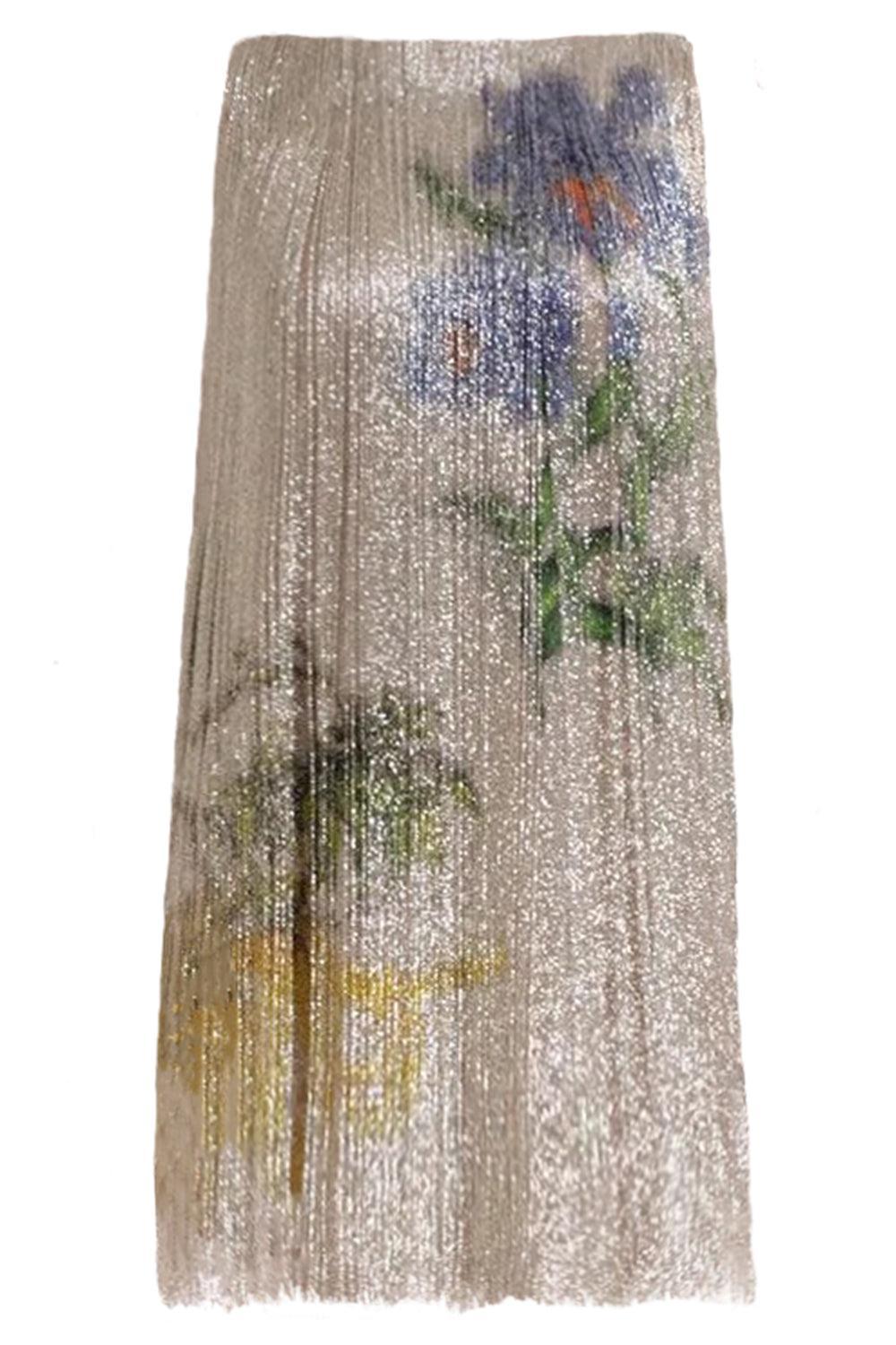 Sleeveless Multi Color Fringe Cocktail Dress-SILVER-4-CLOTHINGDRESSCOCKTAIL-OSCAR DE LA RENTA