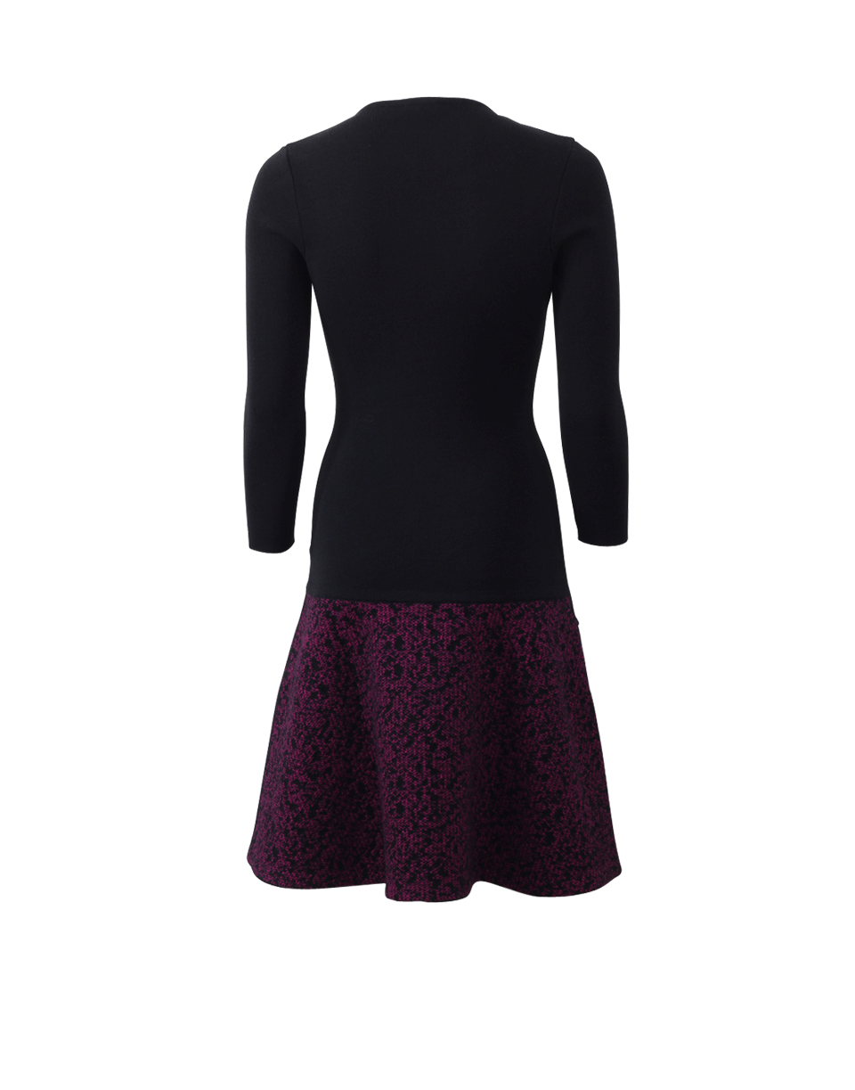 OSCAR DE LA RENTA-Wool Full Bottom Dress-