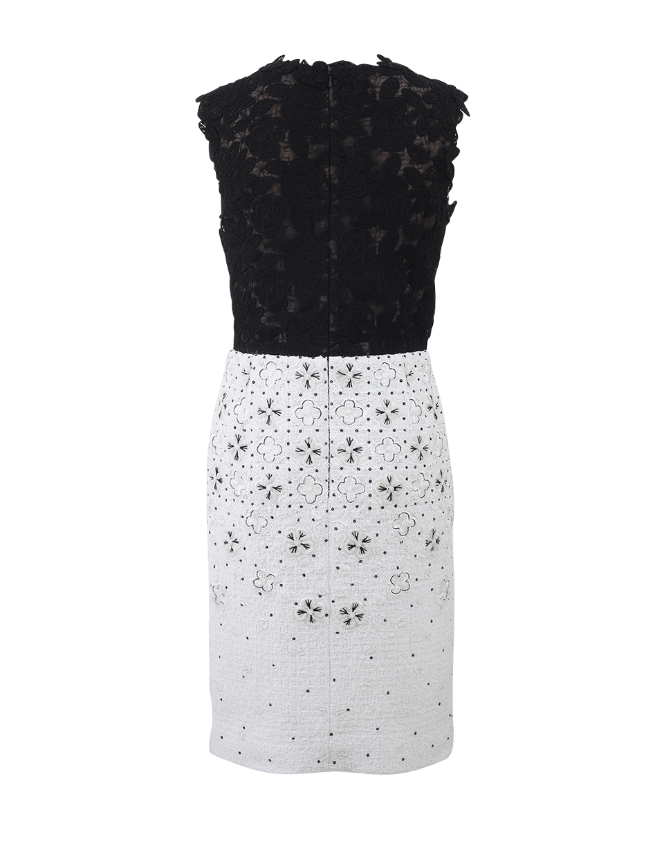 OSCAR DE LA RENTA-Lace Top Dress-