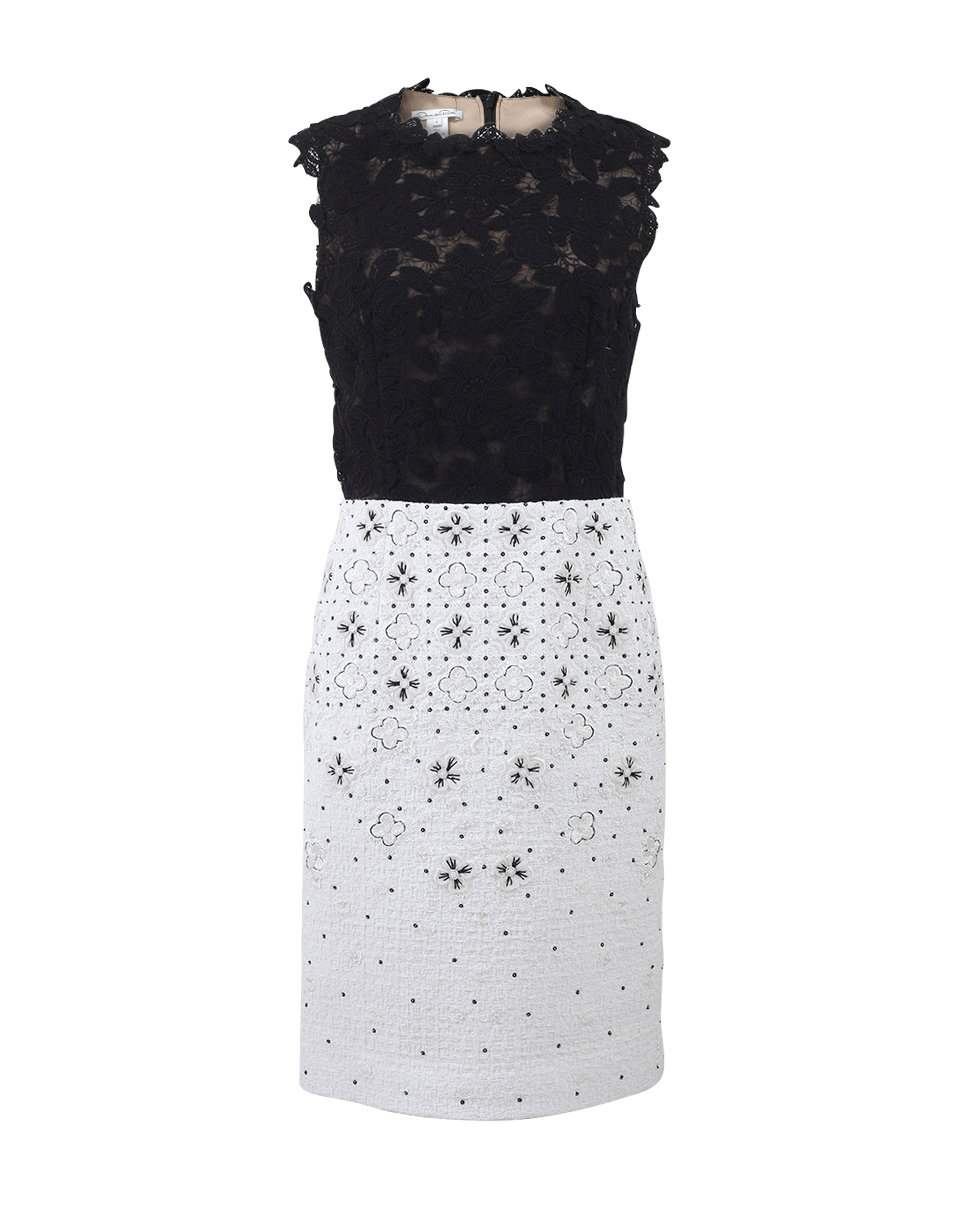OSCAR DE LA RENTA-Lace Top Dress-