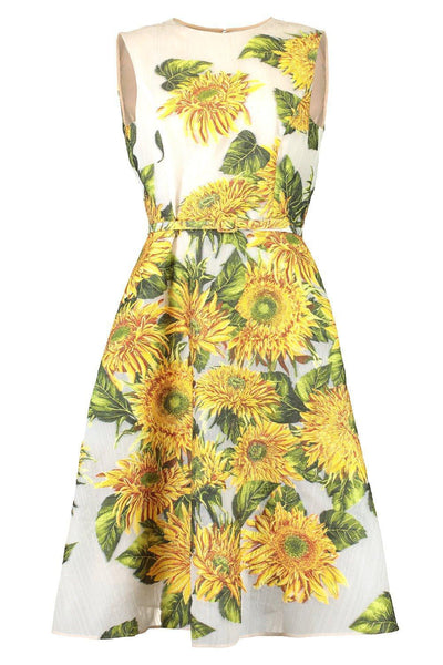 Sunflower Fil Coupe Cocktail Dress OSCAR DE LA RENTA – Marissa