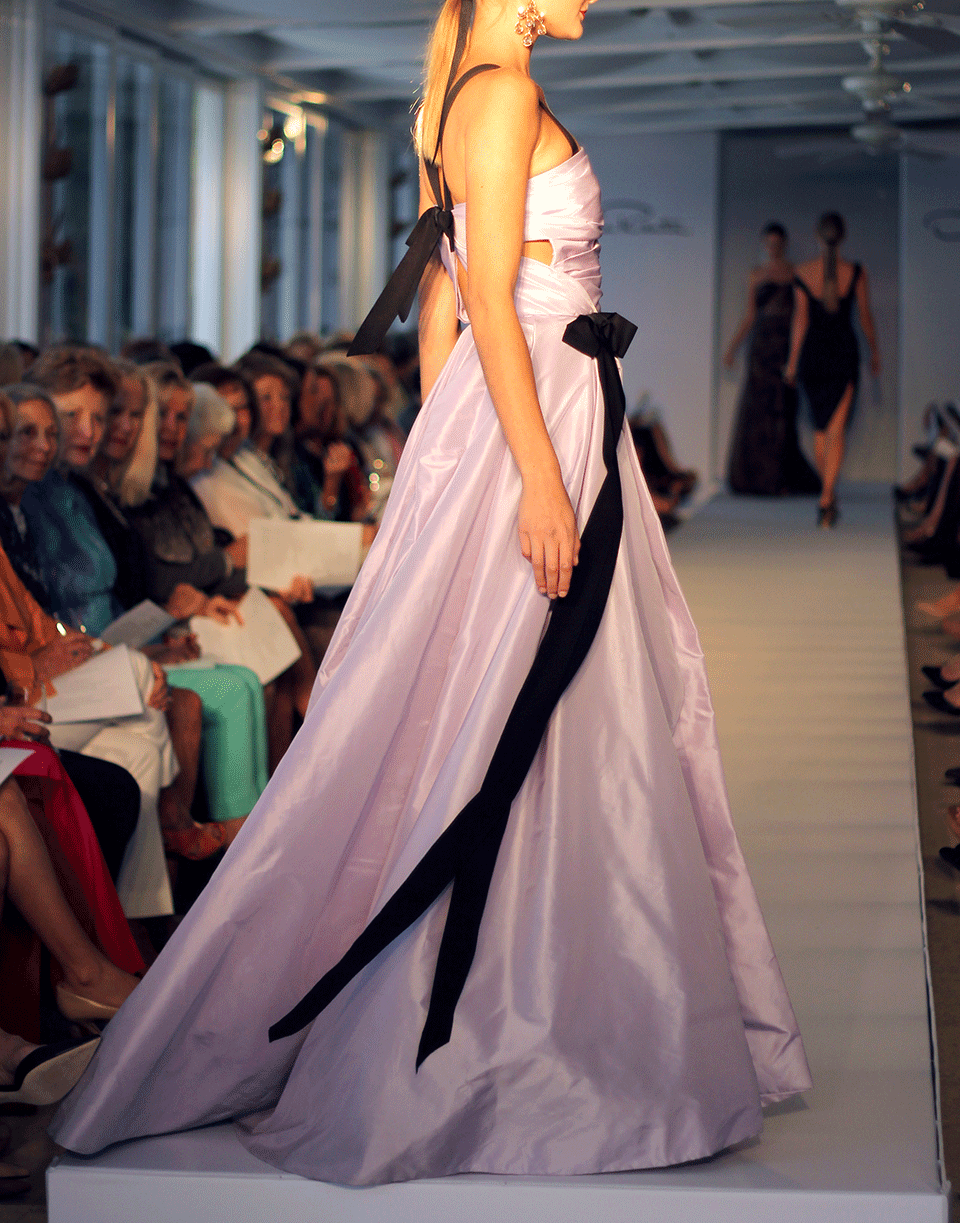 OSCAR DE LA RENTA-Silk Taffeta Ball Gown-LILACBLK