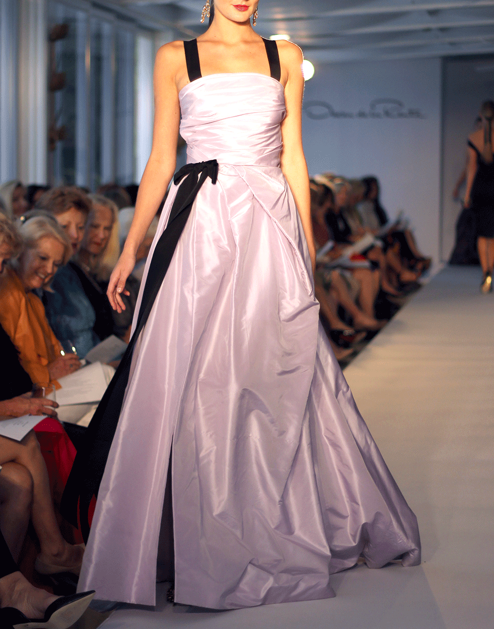 OSCAR DE LA RENTA-Silk Taffeta Ball Gown-LILACBLK