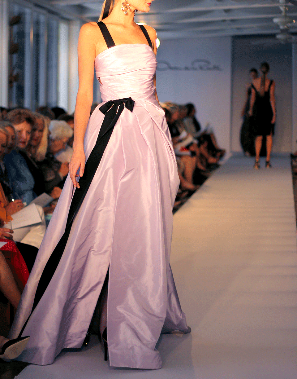 OSCAR DE LA RENTA-Silk Taffeta Ball Gown-LILACBLK