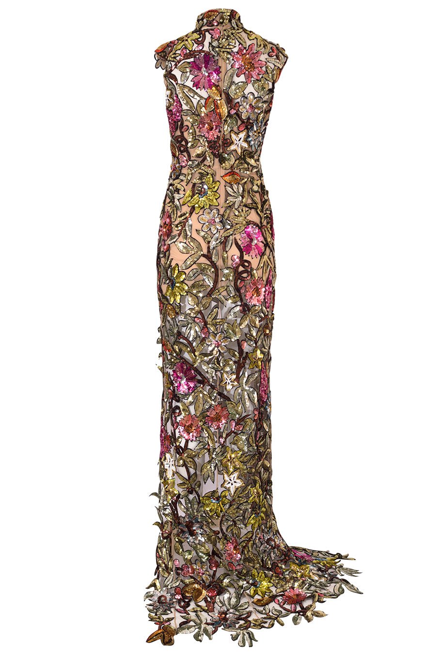 OSCAR DE LA RENTA-Sequin Embroidered Gown-