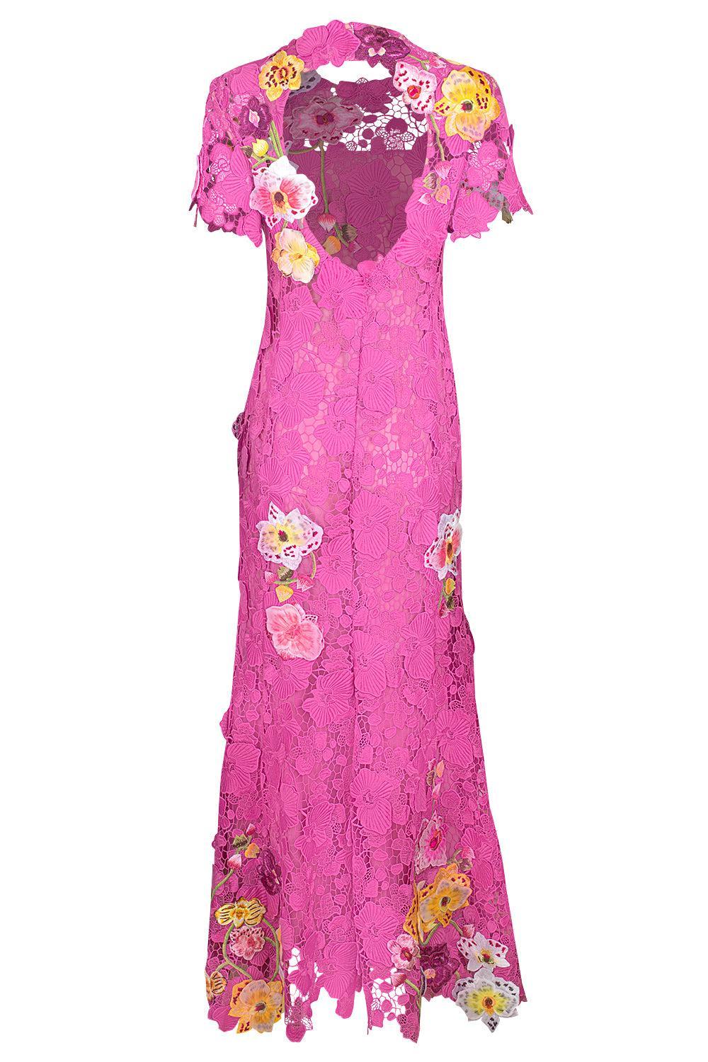 Orchid Embroidered Gown-ROSEHIP-10-CLOTHINGDRESSGOWN-OSCAR DE LA RENTA