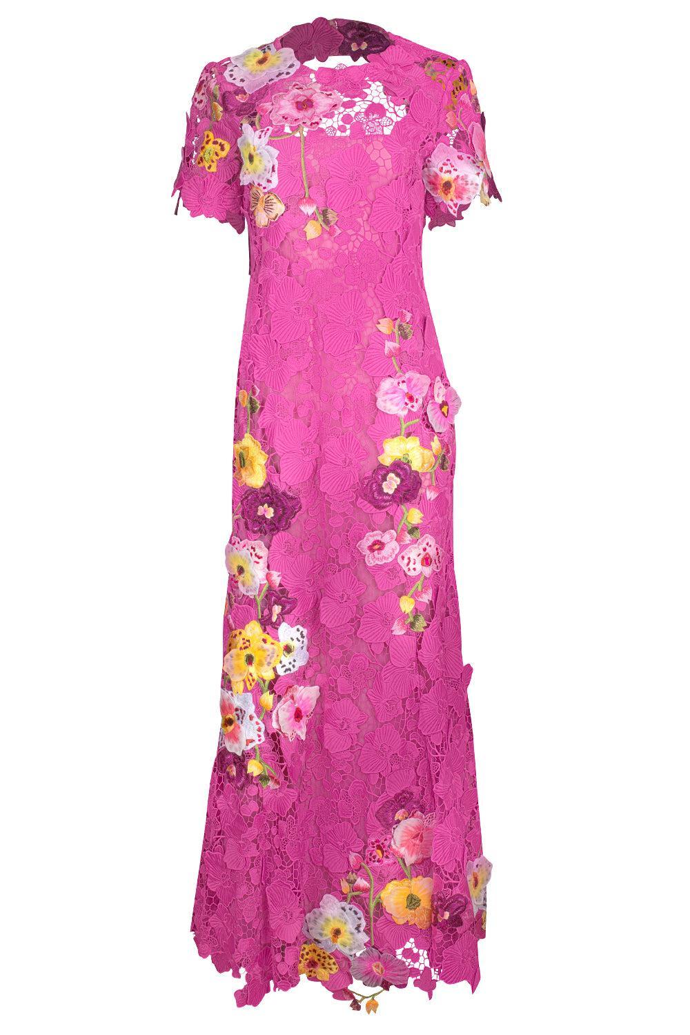 Orchid Embroidered Gown-ROSEHIP-10-CLOTHINGDRESSGOWN-OSCAR DE LA RENTA