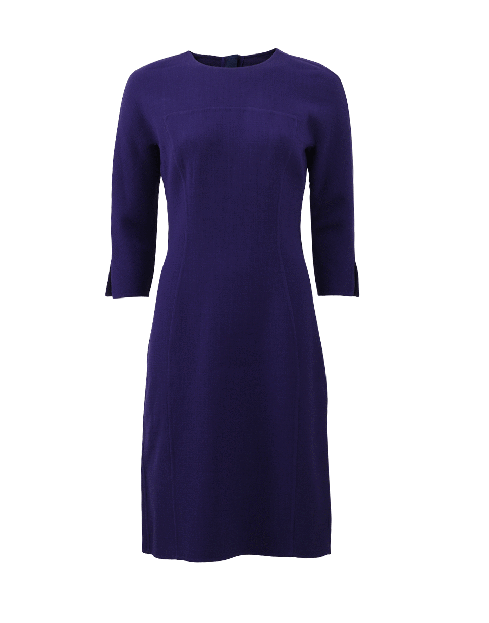 OSCAR DE LA RENTA-Slim Wool Dress-