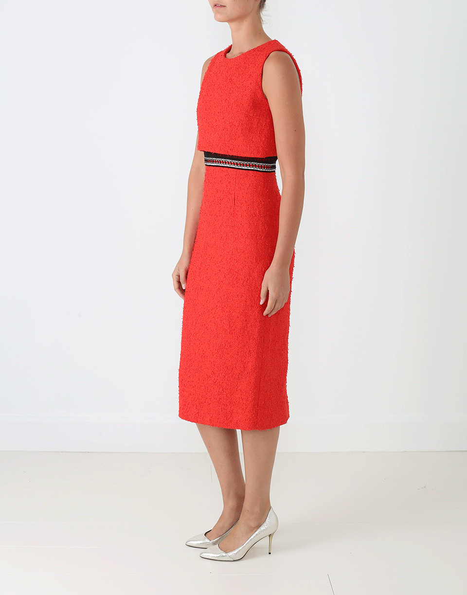 OSCAR DE LA RENTA-Jewel Neck Pencil Dress-