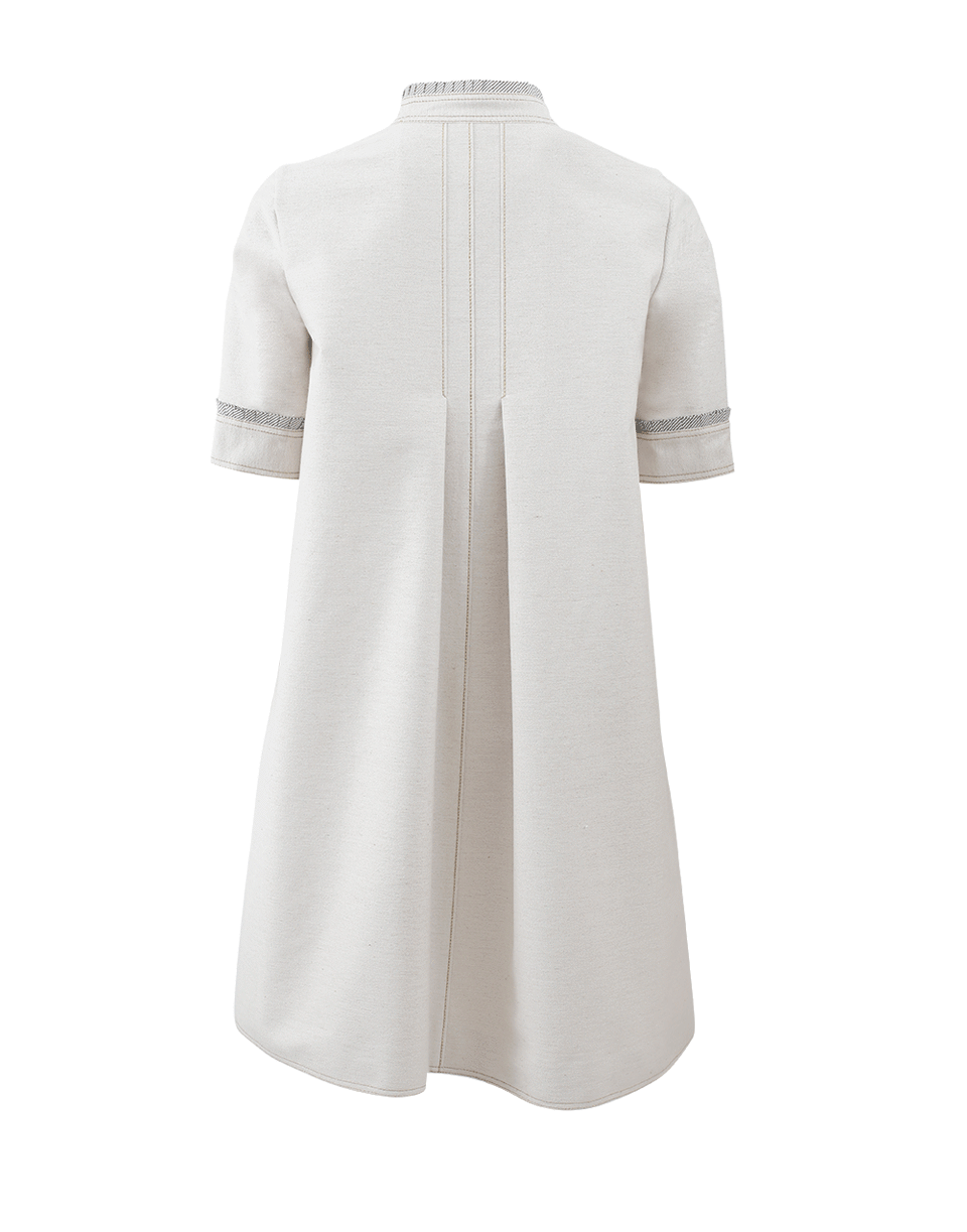 OSCAR DE LA RENTA-Trapeze Linen Dress-